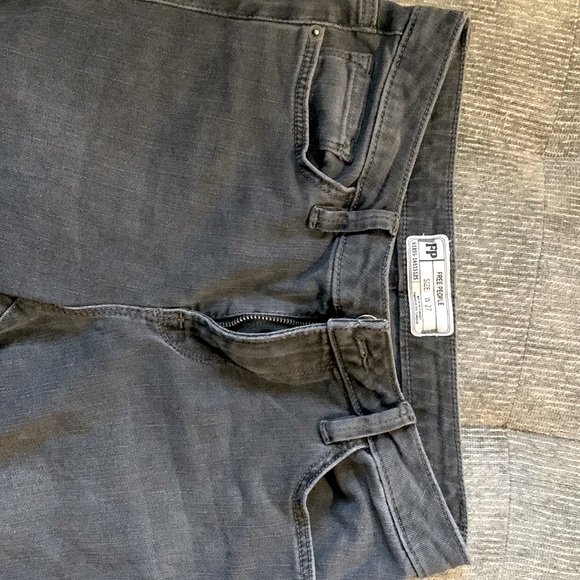Free People Washed black raw hem jeans - Picture 1 of 5